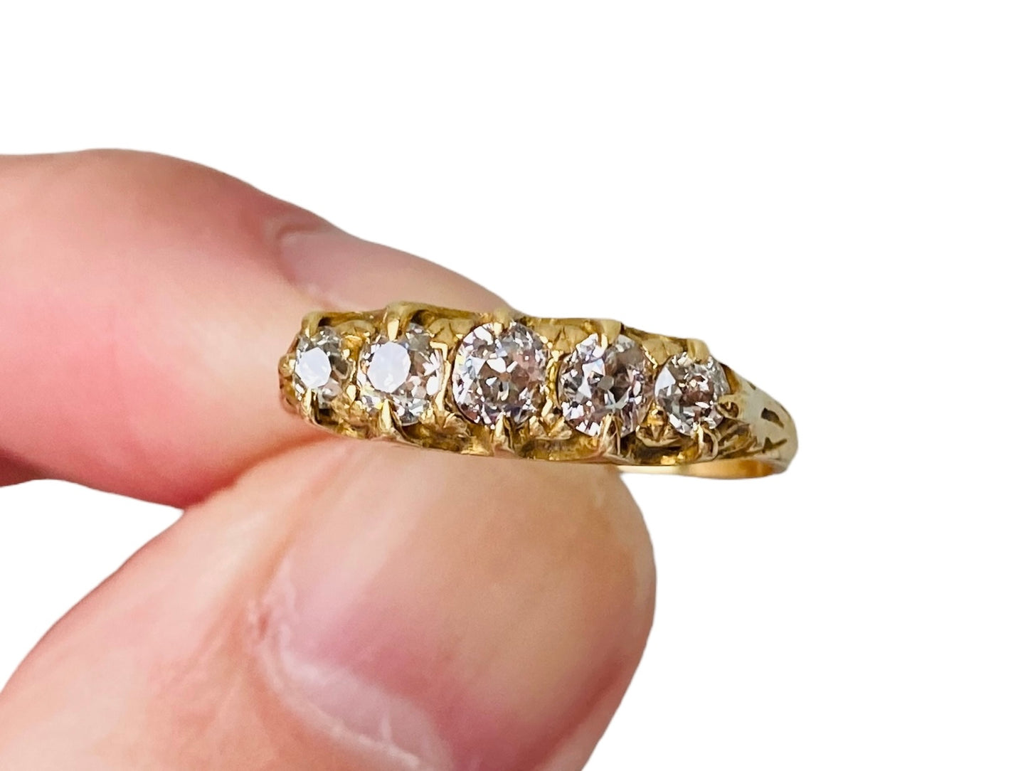 Antique 18ct Gold Five-Stone Diamond Ring