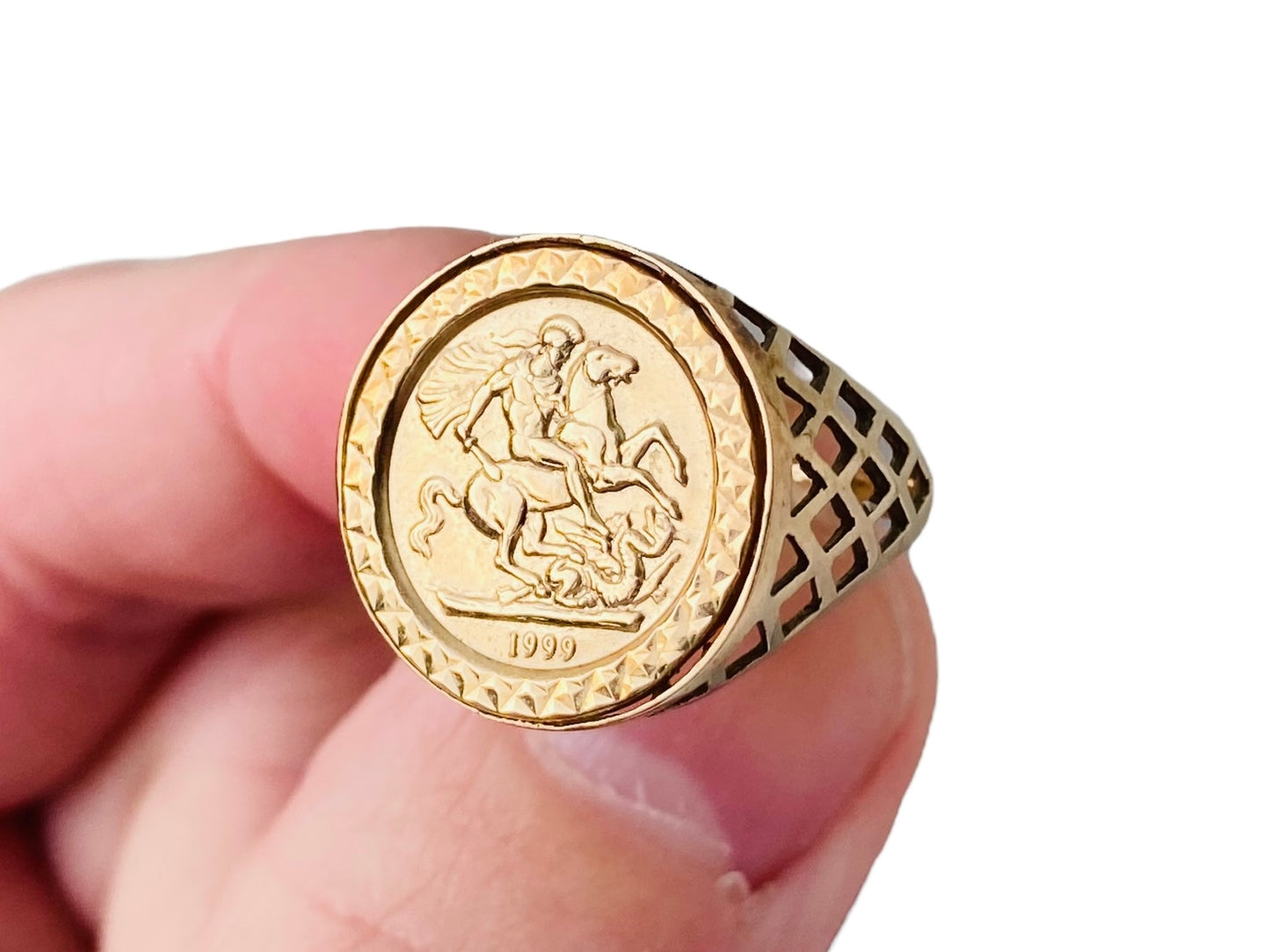 9ct Gold Coin Ring