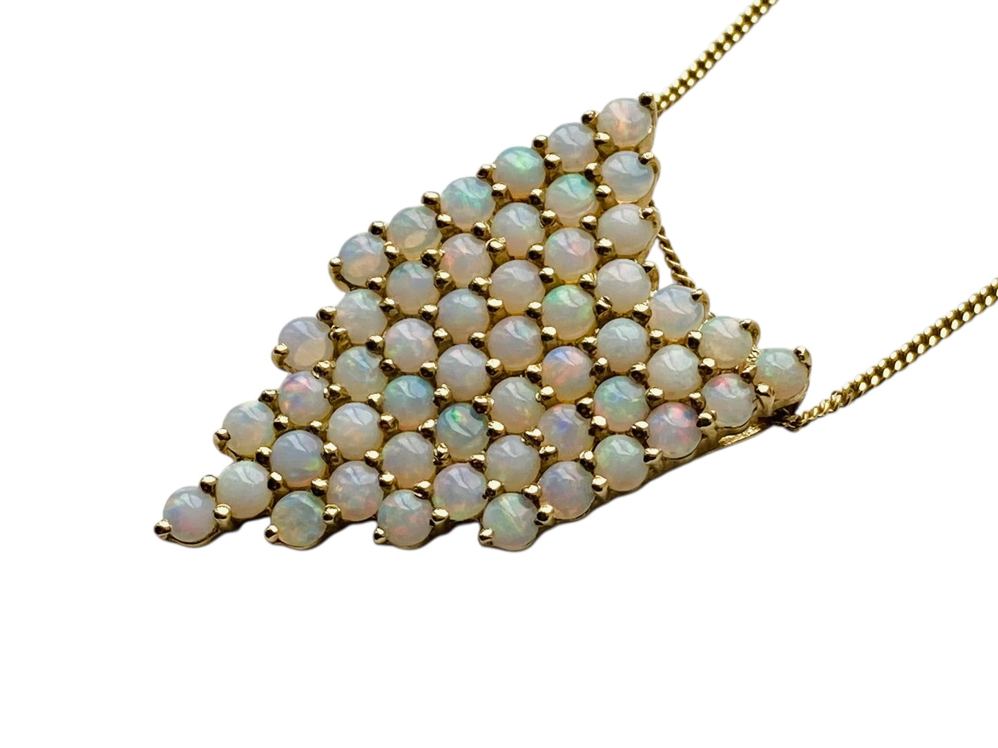 9ct Gold Opal Pendant With Necklace