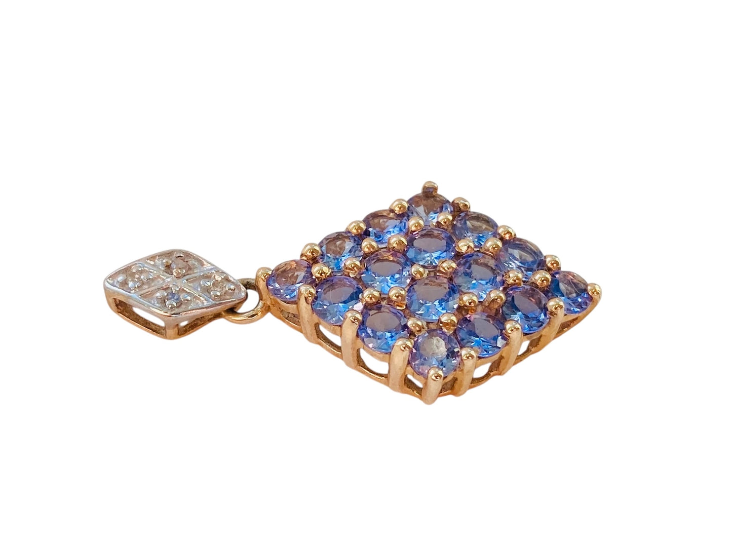 9ct Gold Tanzanite & Diamond Pendant