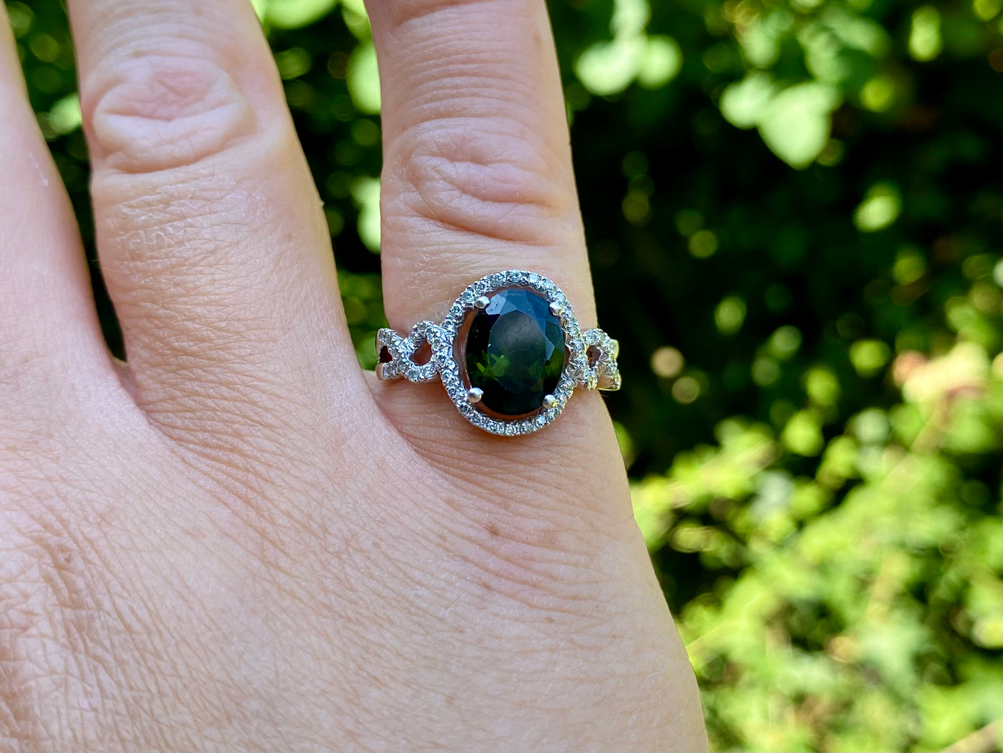 14ct Gold Tourmaline & Diamond Ring
