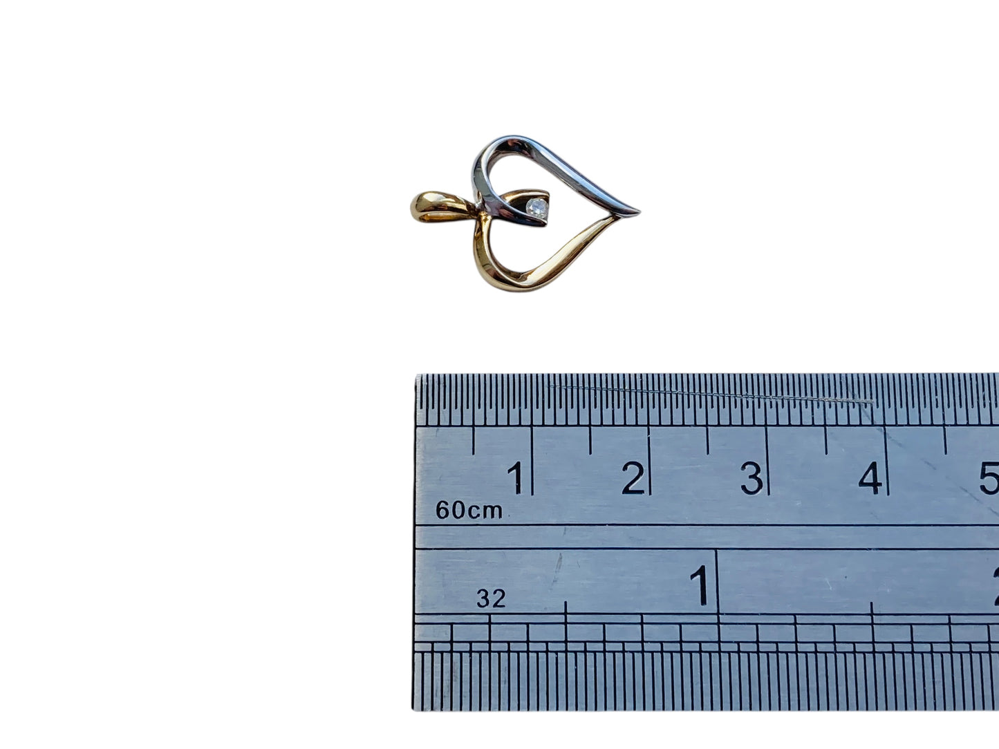 9ct Gold Diamond Heart Pendant