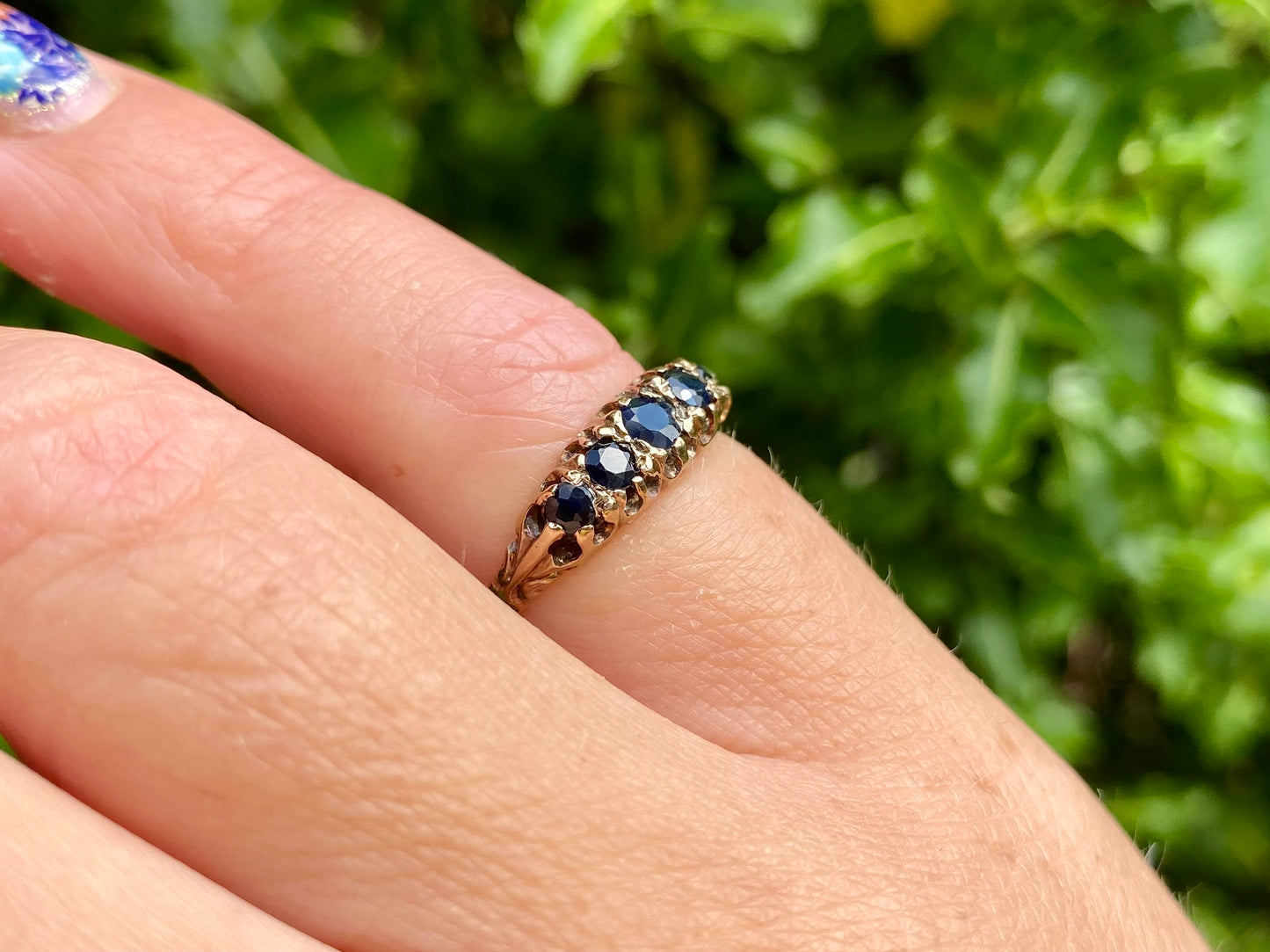Vintage 9ct Gold Sapphire Ring