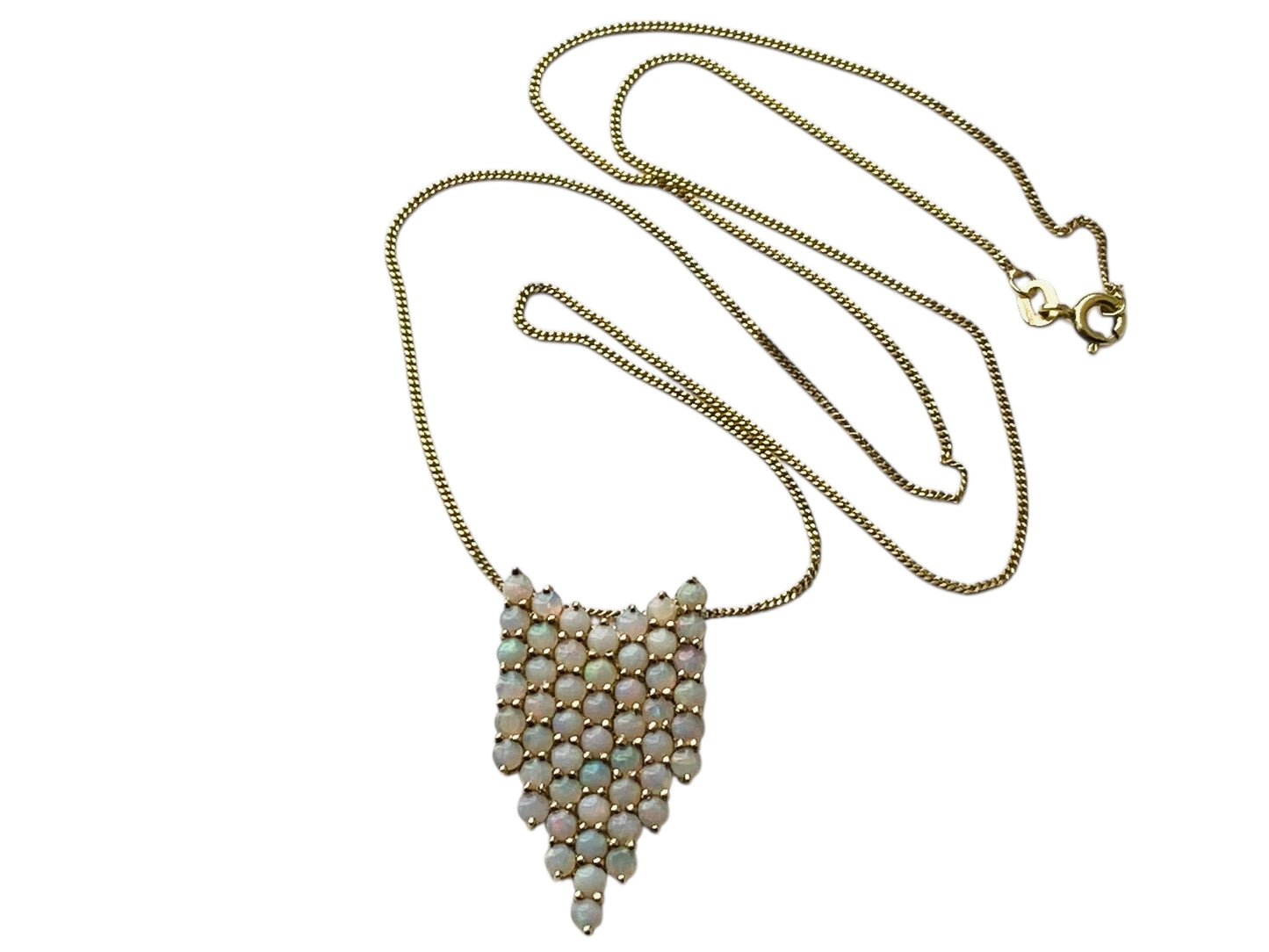 9ct Gold Opal Pendant With Necklace
