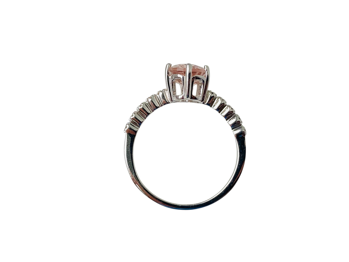 9ct Gold Morganite & Diamond Ring