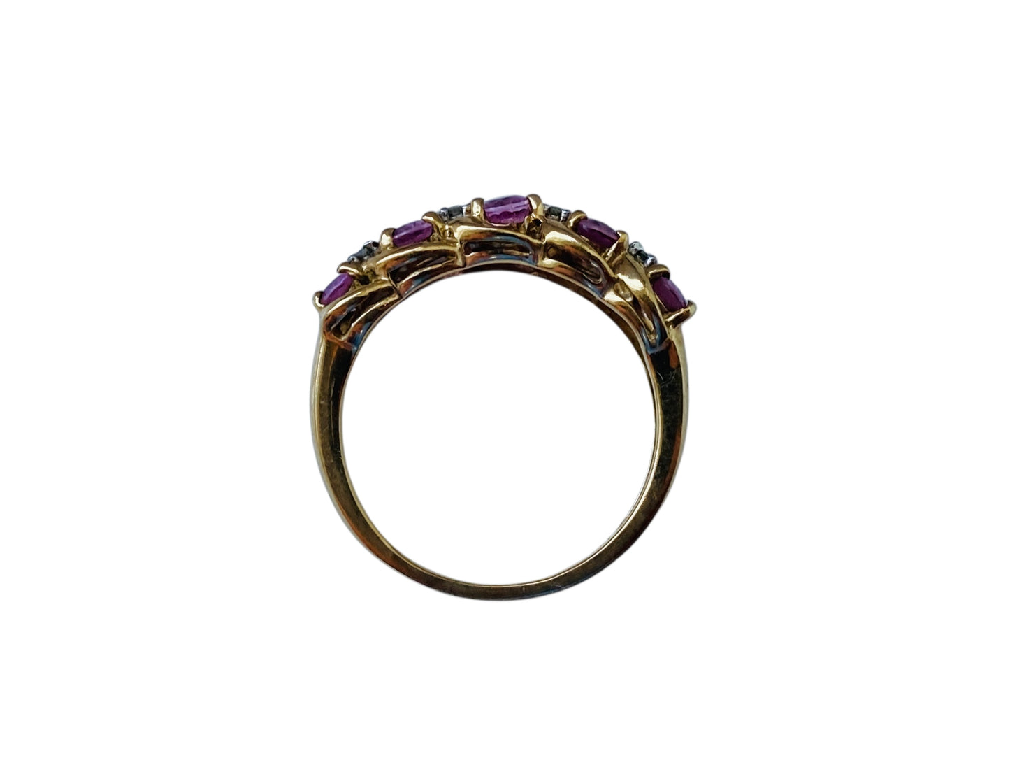 9ct Gold Pink Sapphire & Diamond Ring