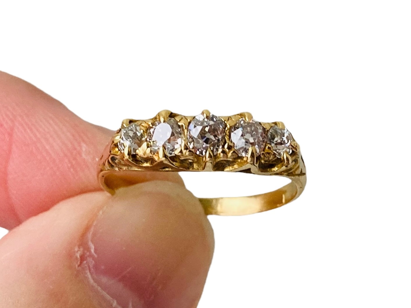 Antique 18ct Gold Five-Stone Diamond Ring
