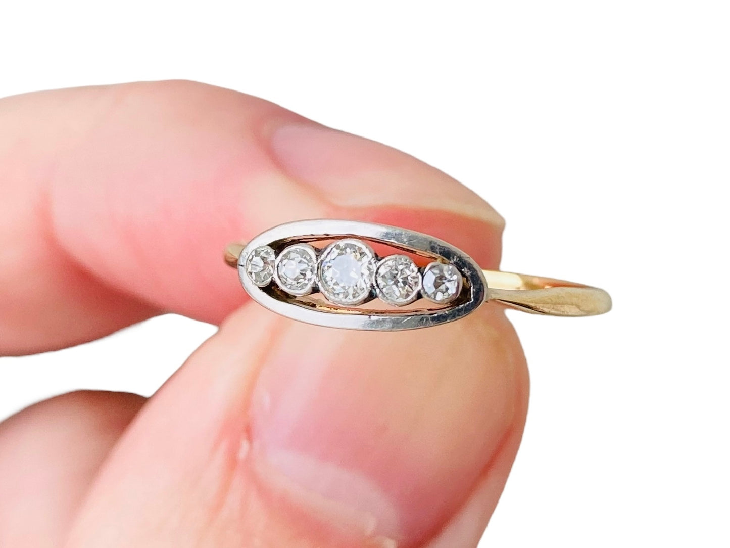 Antique 18ct Gold Five-Stone Diamond Ring