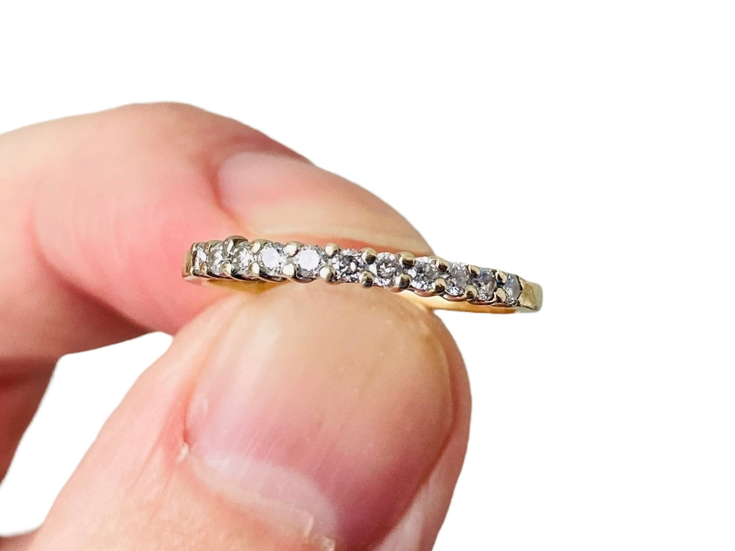 18ct Gold Eleven-Stone Diamond Stacking Ring