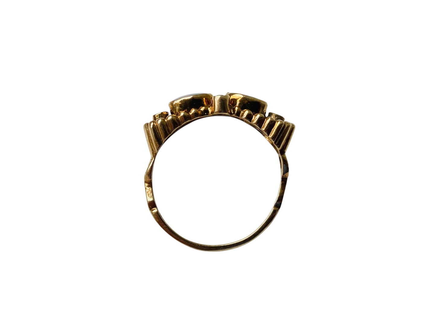Vintage 9ct Gold Opal & Diamond Ring