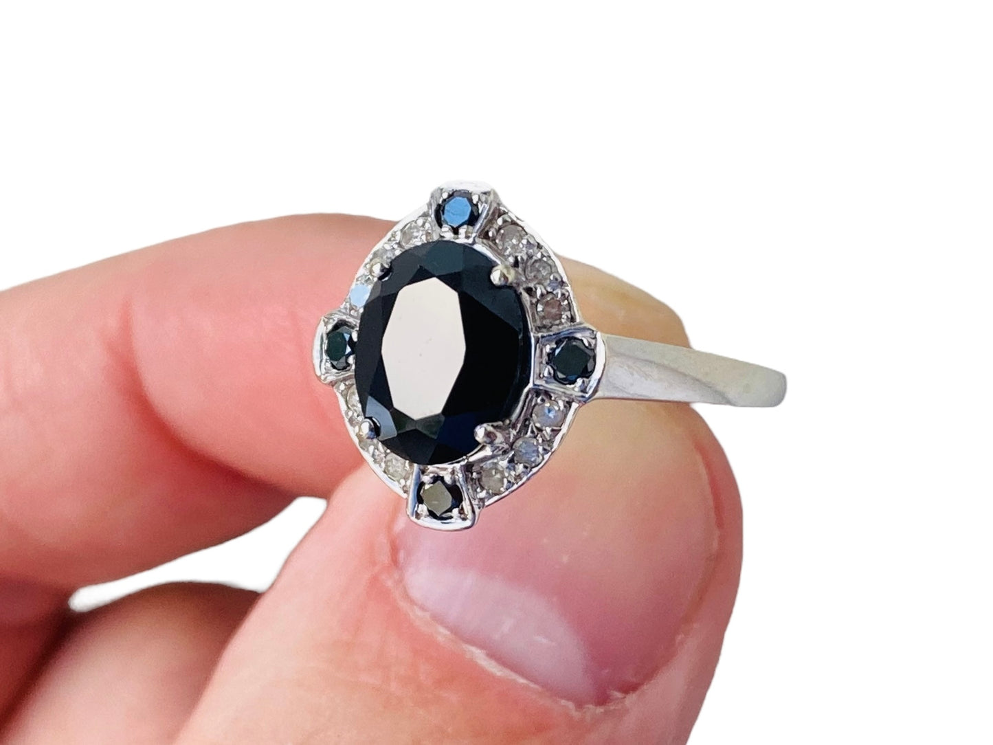 9ct Gold Sapphire & Diamond Ring