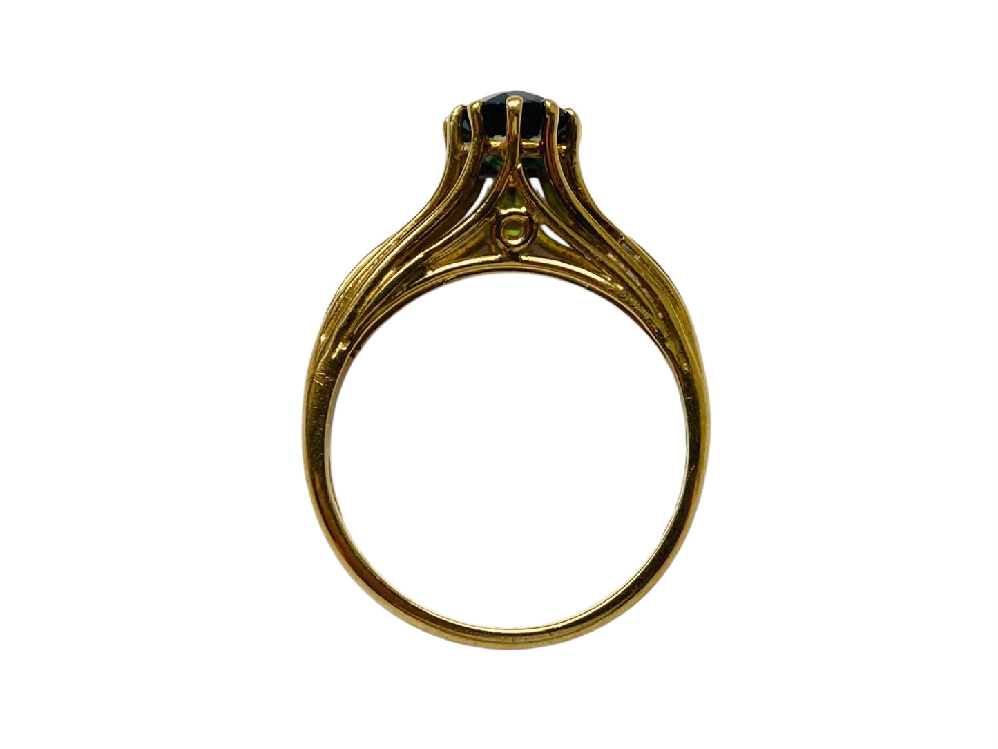 Vintage 18ct Gold Green Tourmaline Ring