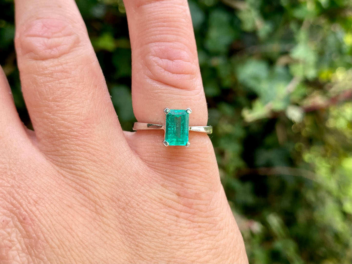 Platinum Emerald Ring