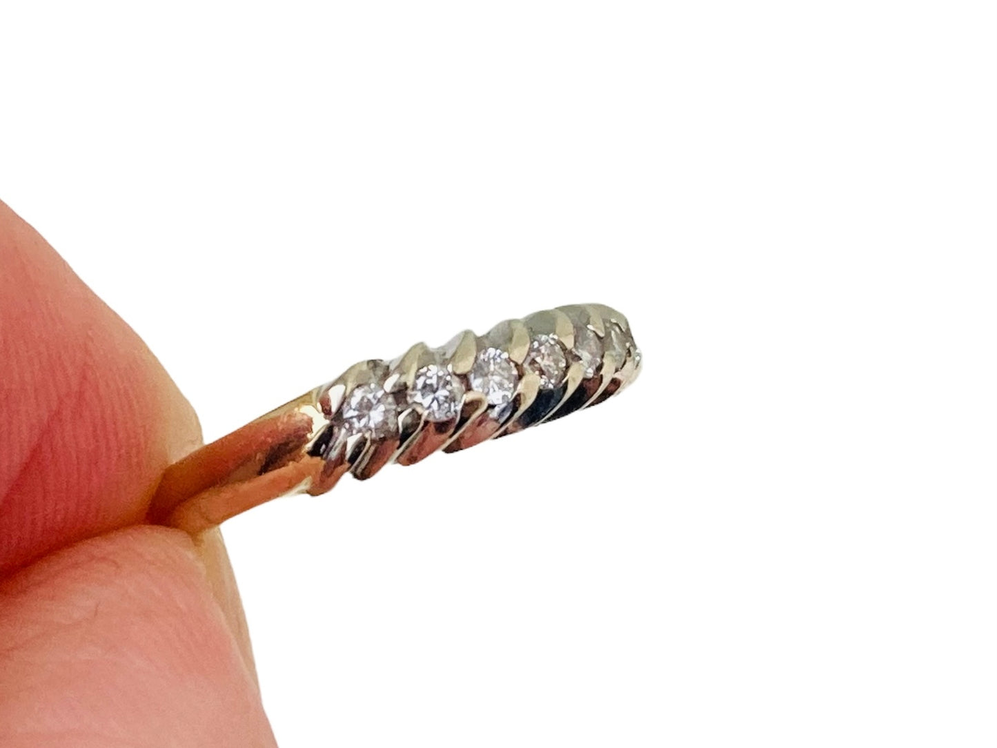 10ct Gold Seven-Stone Diamond Ring