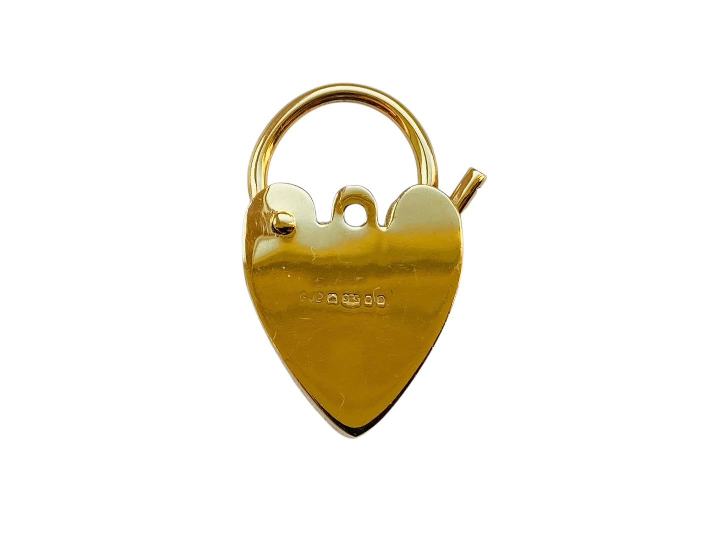 Vintage 9ct Gold Heart Padlock Clasp