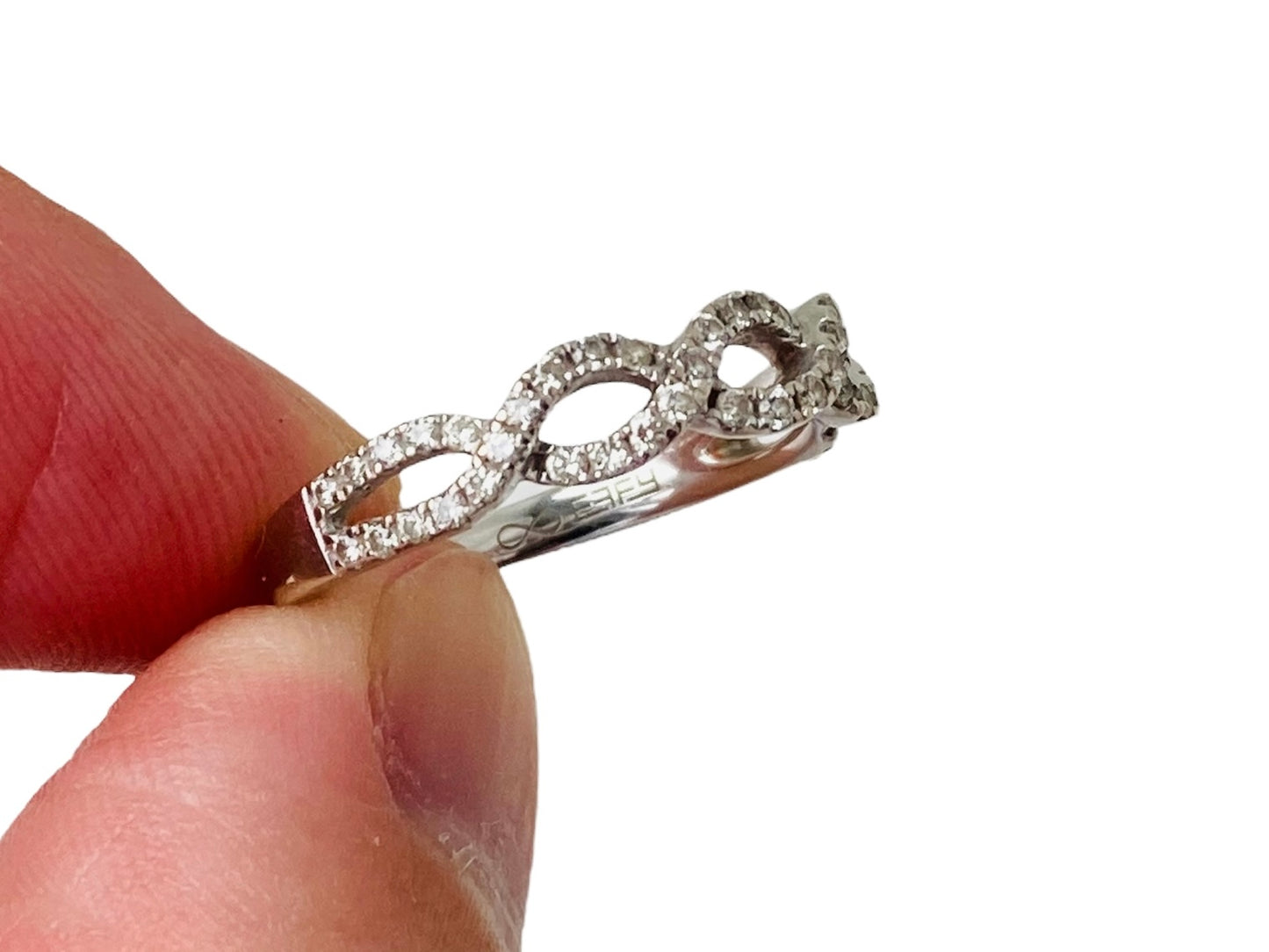 14ct Gold Diamond Crossover Ring
