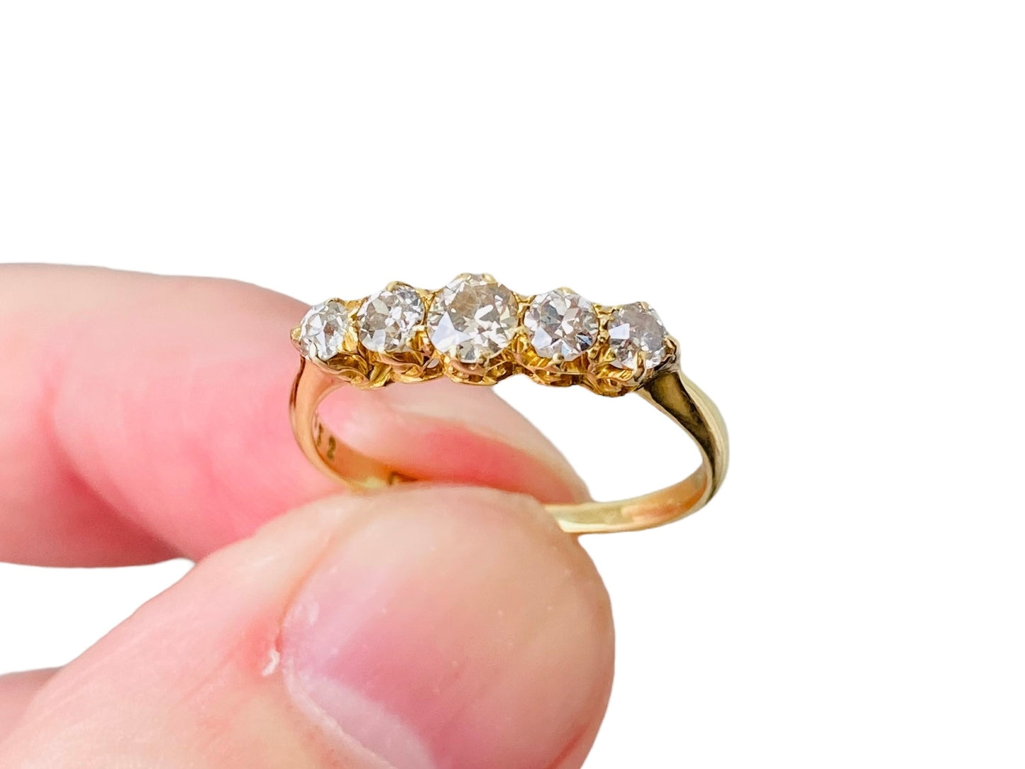 Antique 18ct Gold Five-Stone Diamond Ring