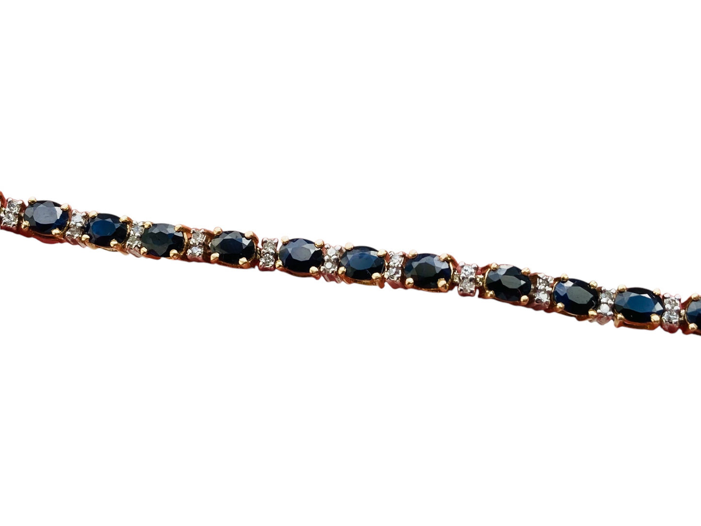 10ct Gold Sapphire & Diamond Bracelet