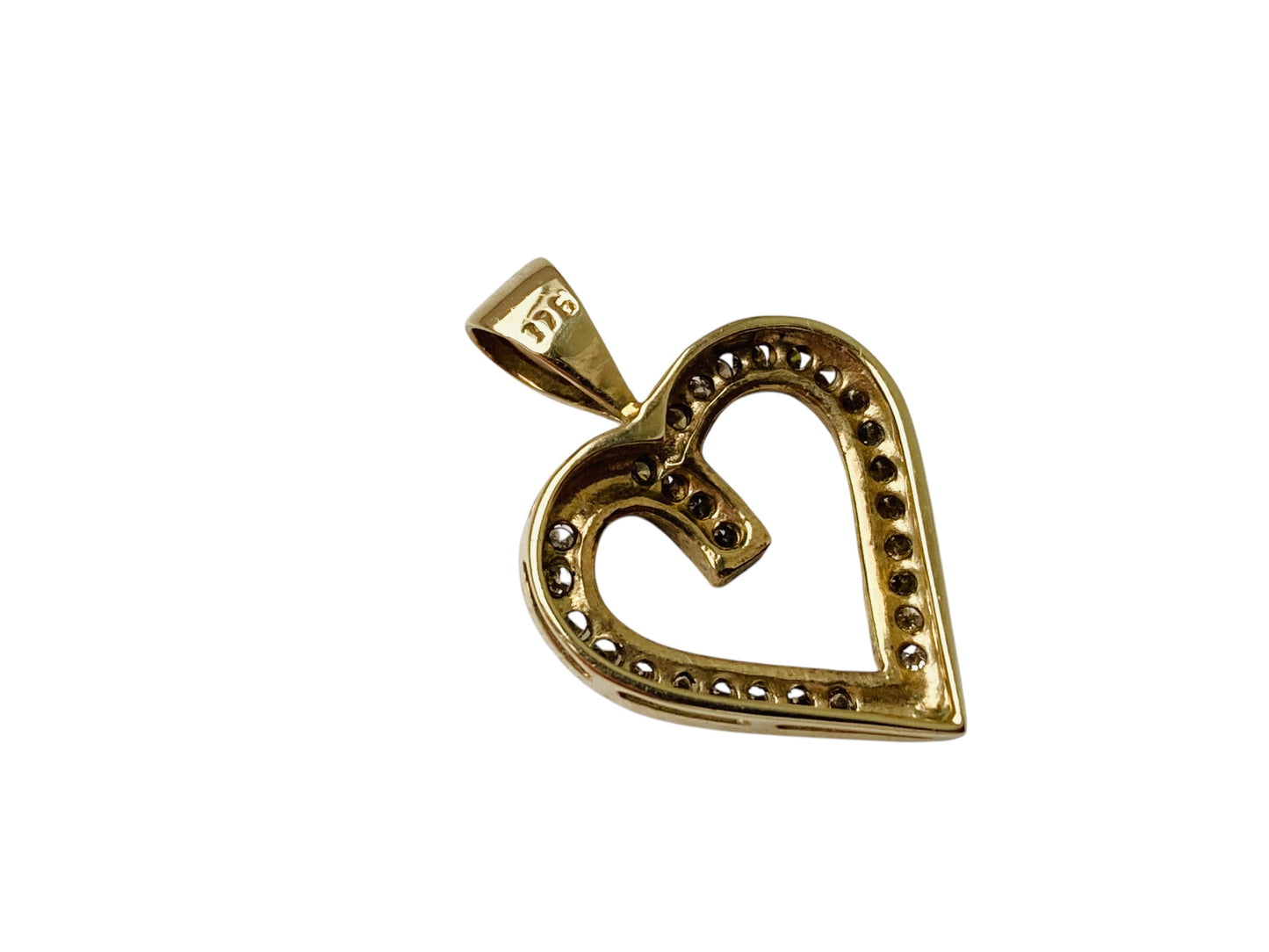 9ct Gold Diamond Heart Pendant
