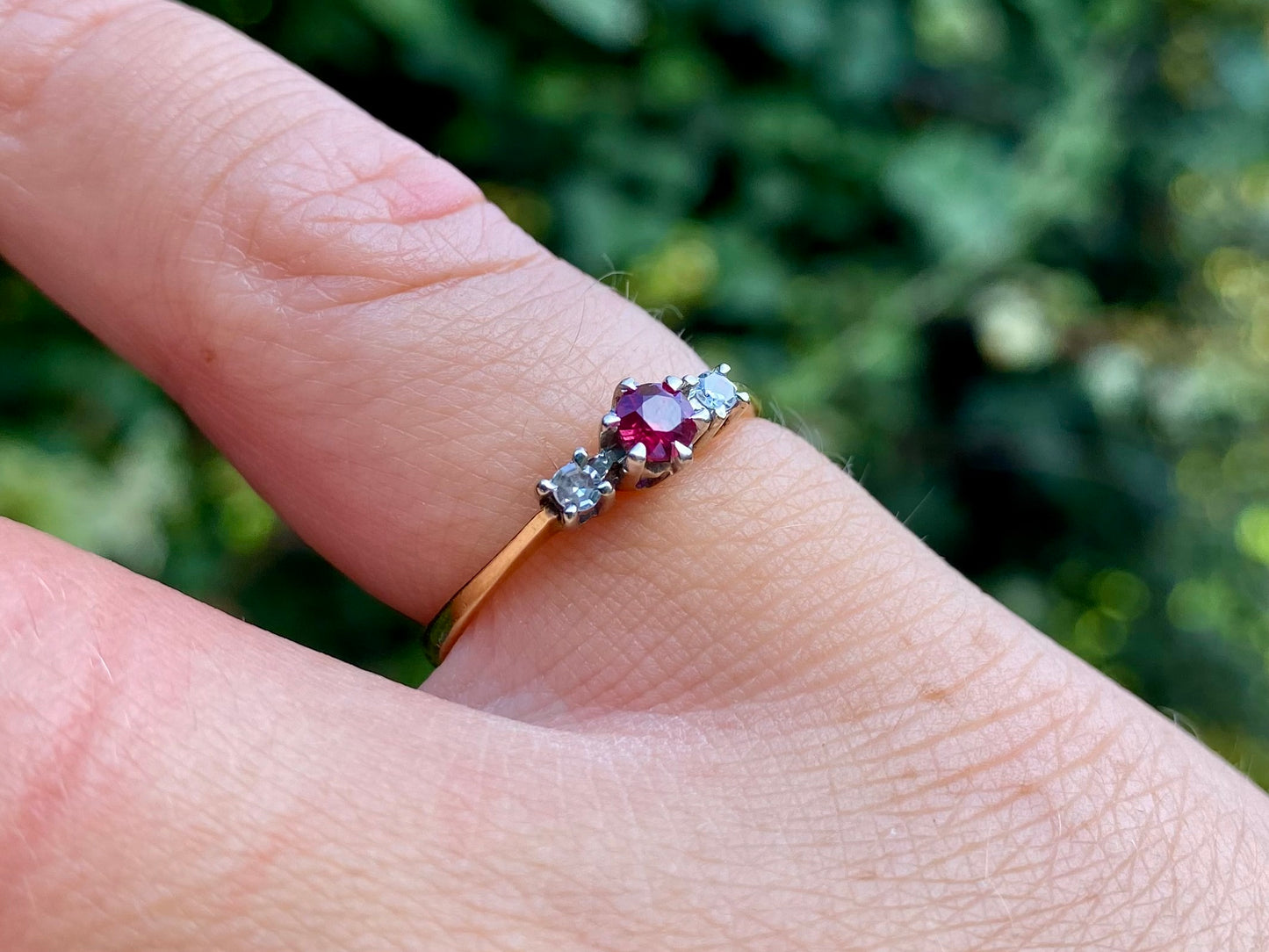 18ct Gold Ruby & Diamond Ring