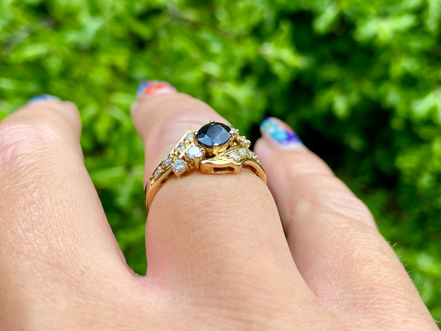 18ct Gold Sapphire & Diamond Ring