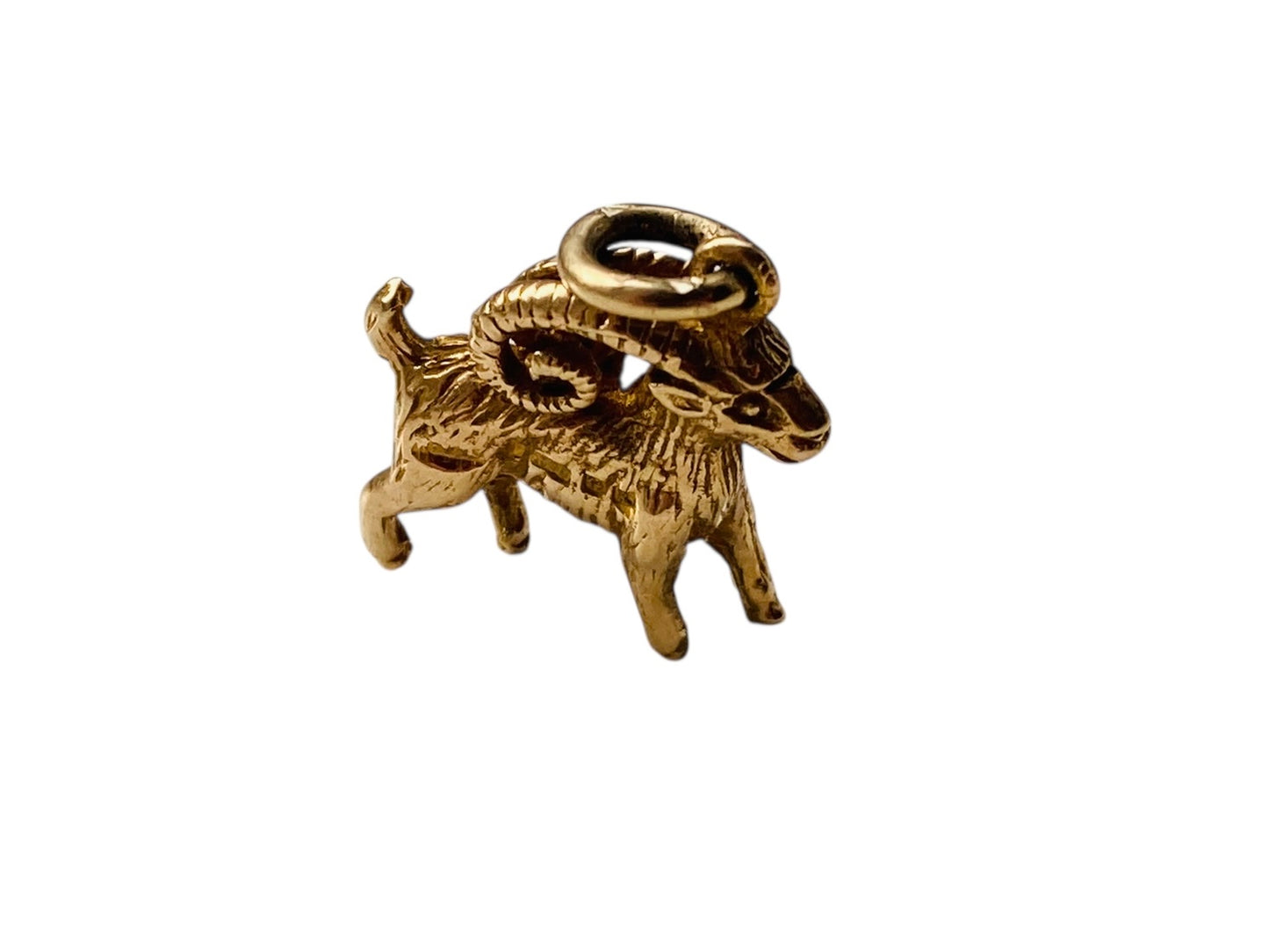 9ct Gold Ram Pendant Or Charm
