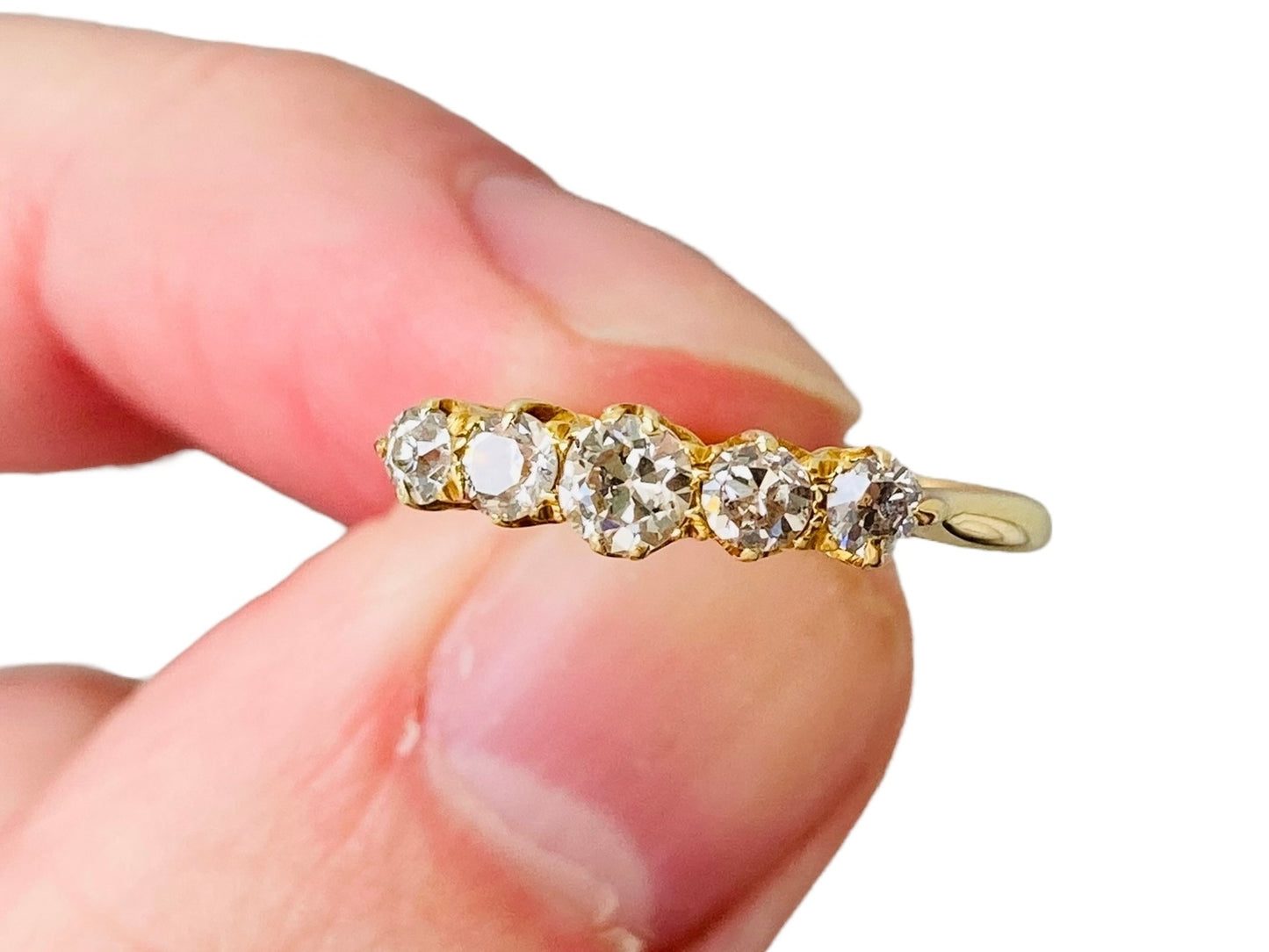 Antique 18ct Gold Five-Stone Diamond Ring