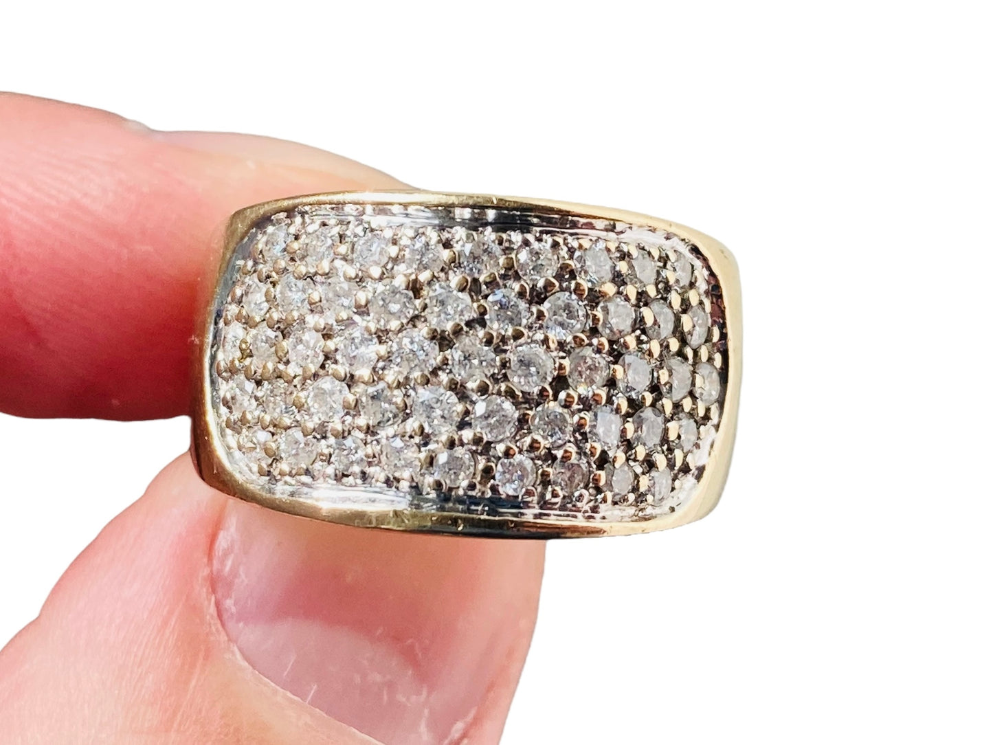 9ct Gold Diamond Pave Ring