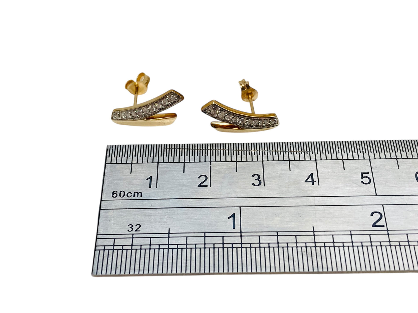 9ct Gold Diamond Earrings