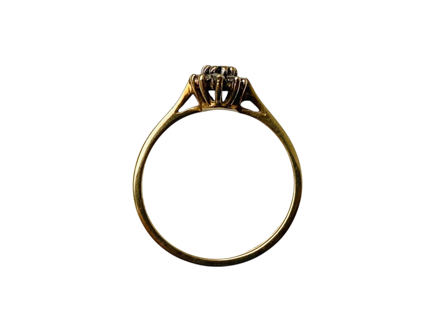 Vintage 9ct Gold Sapphire & Diamond Ring
