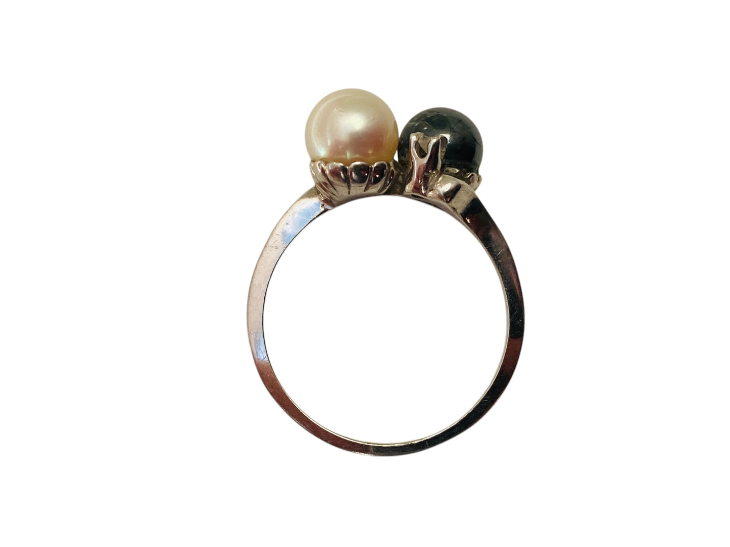 10ct Gold Pearl & Diamond Ring