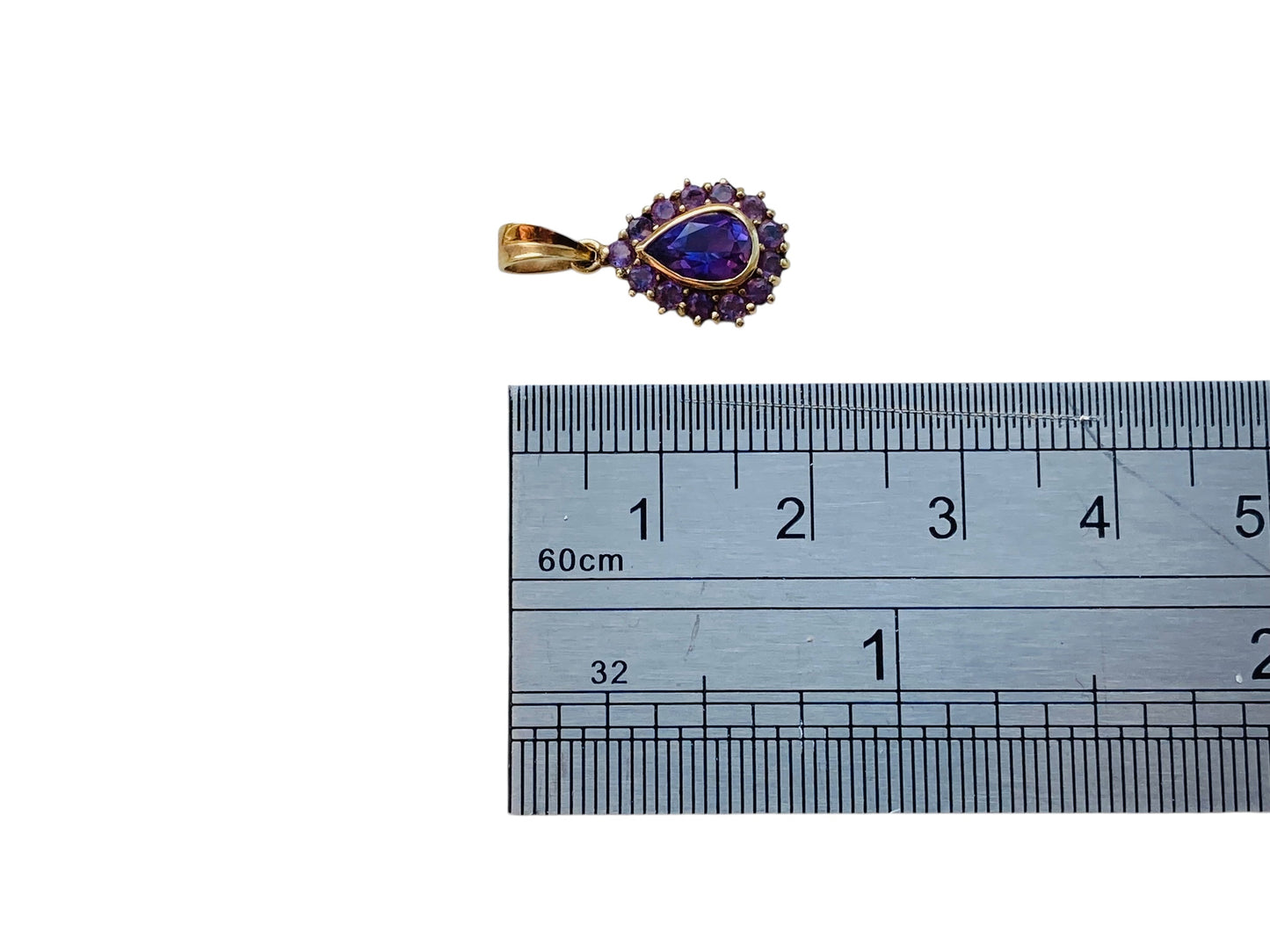 9ct Gold Amethyst Pendant