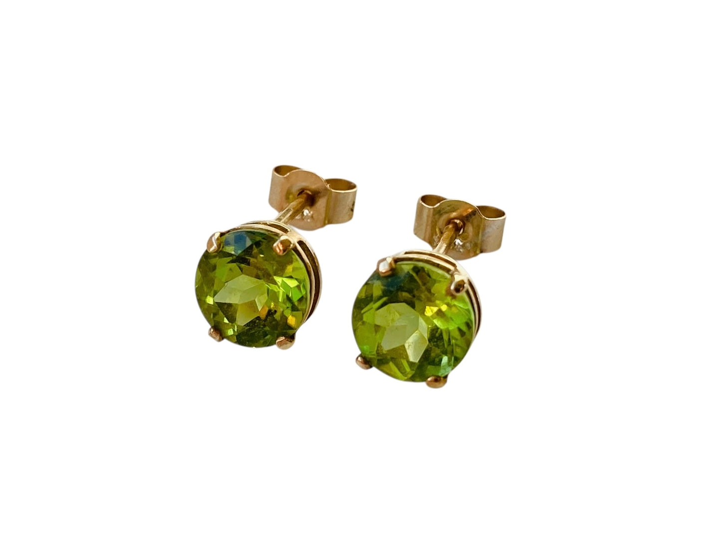 10ct Gold Peridot Stud Earrings