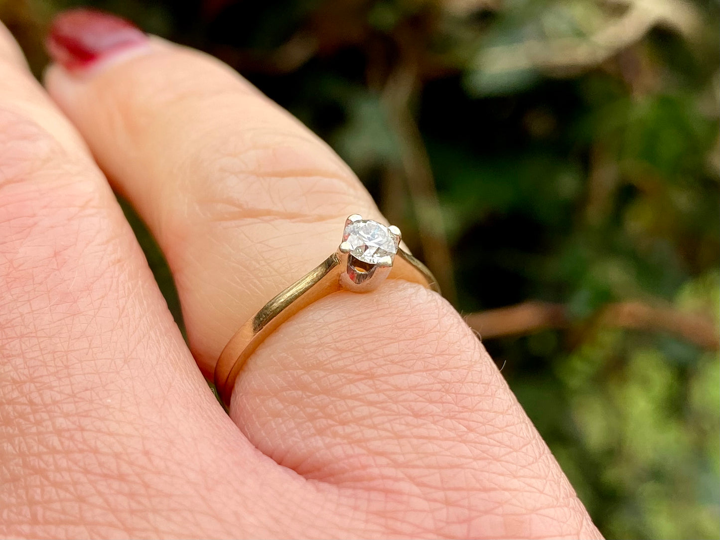 9ct Gold 0.20ct Diamond Solitaire Ring