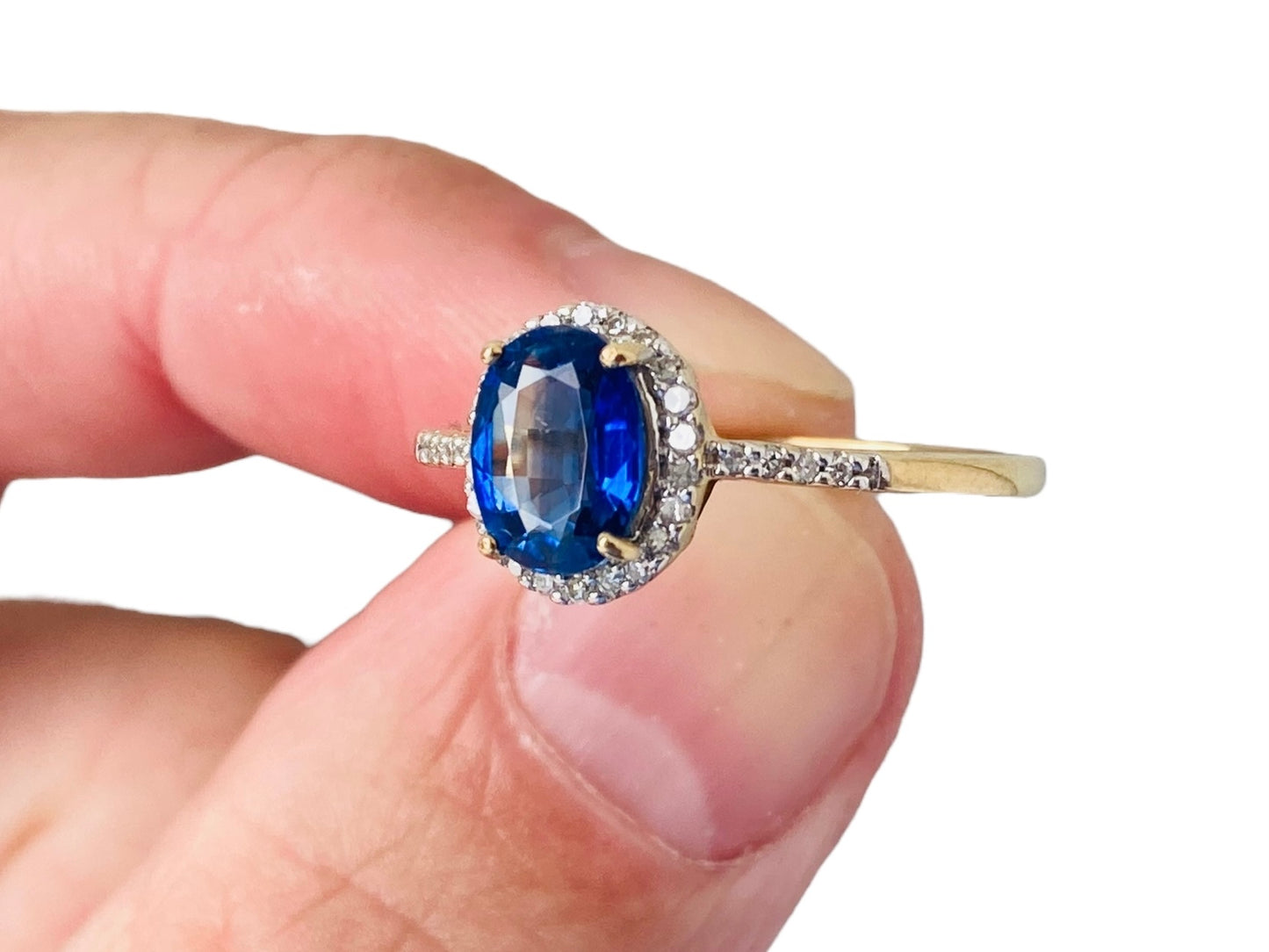 9ct Gold Sapphire & Diamond Ring