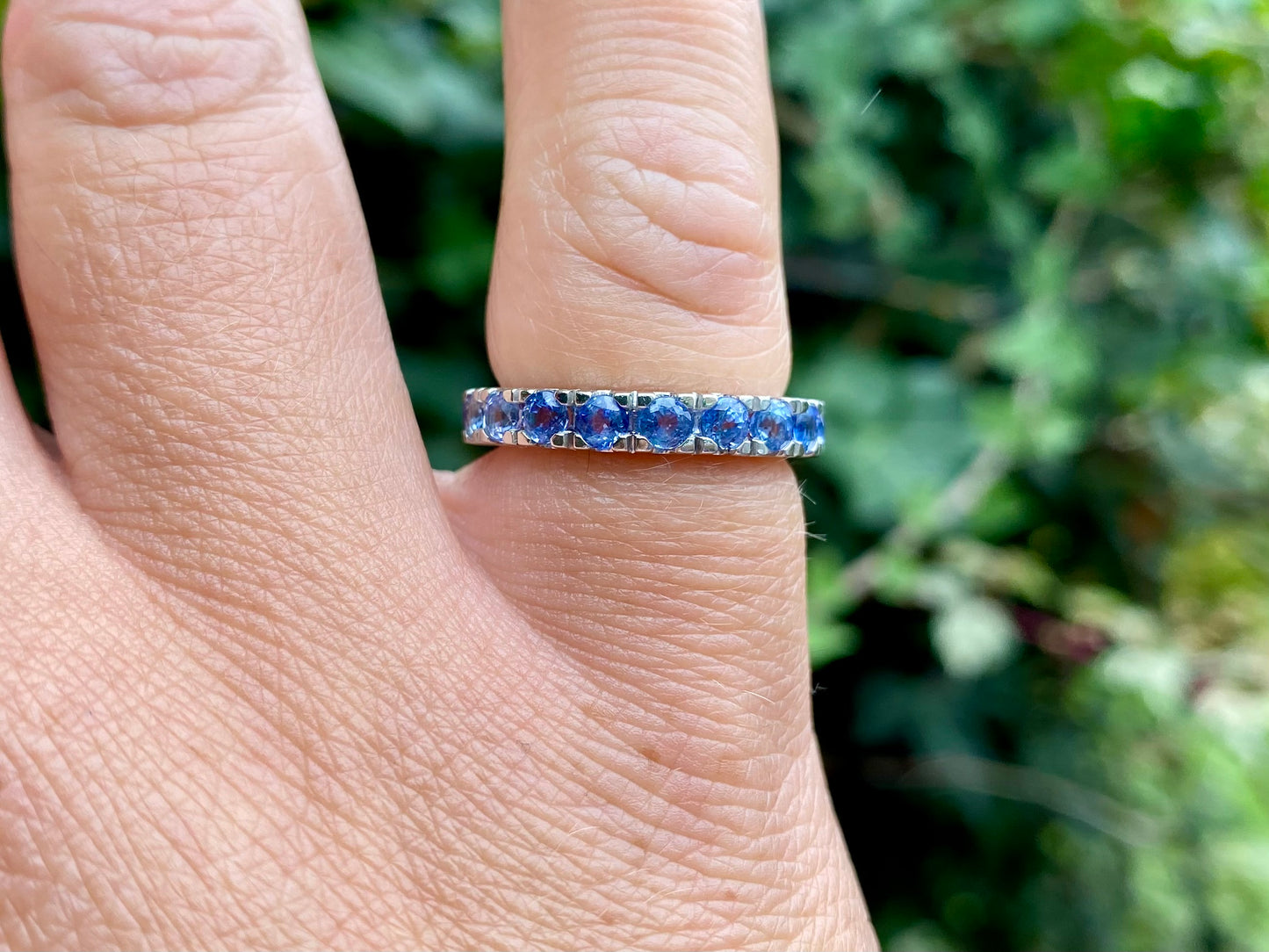 9ct Gold Sapphire Full Band Ring