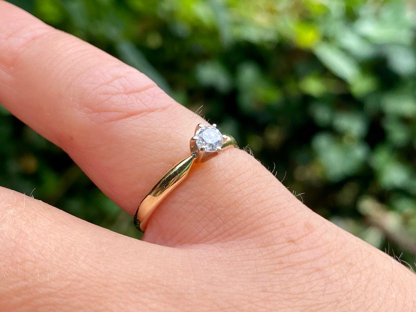 Vintage 14ct Gold Diamond Solitaire Ring