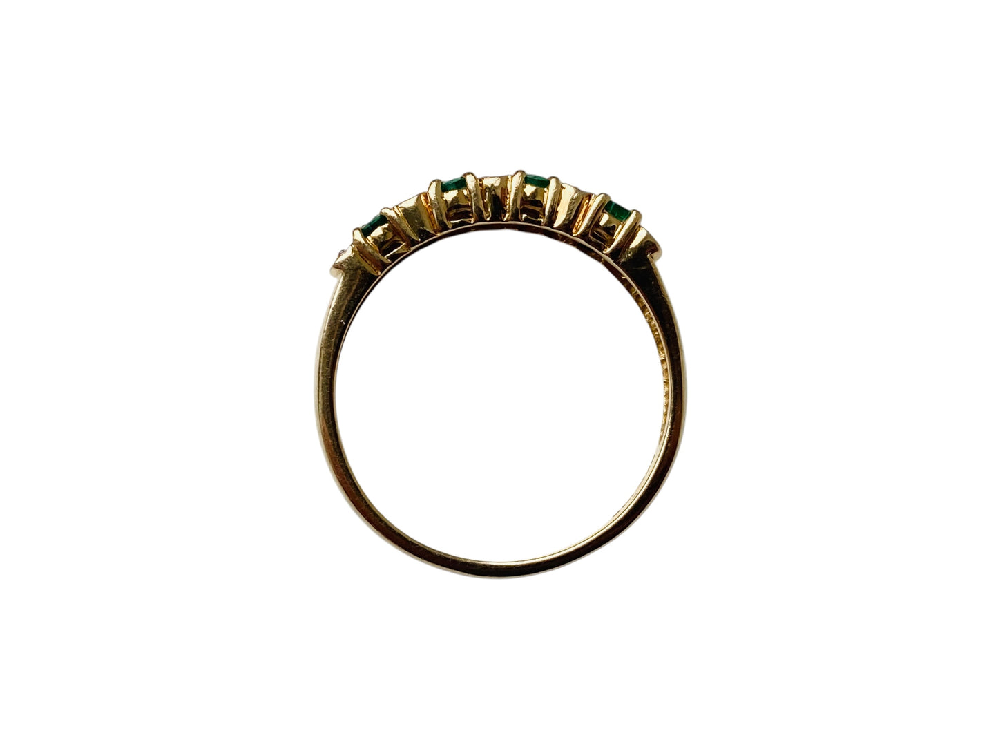 9ct Gold Emerald & Diamond Ring