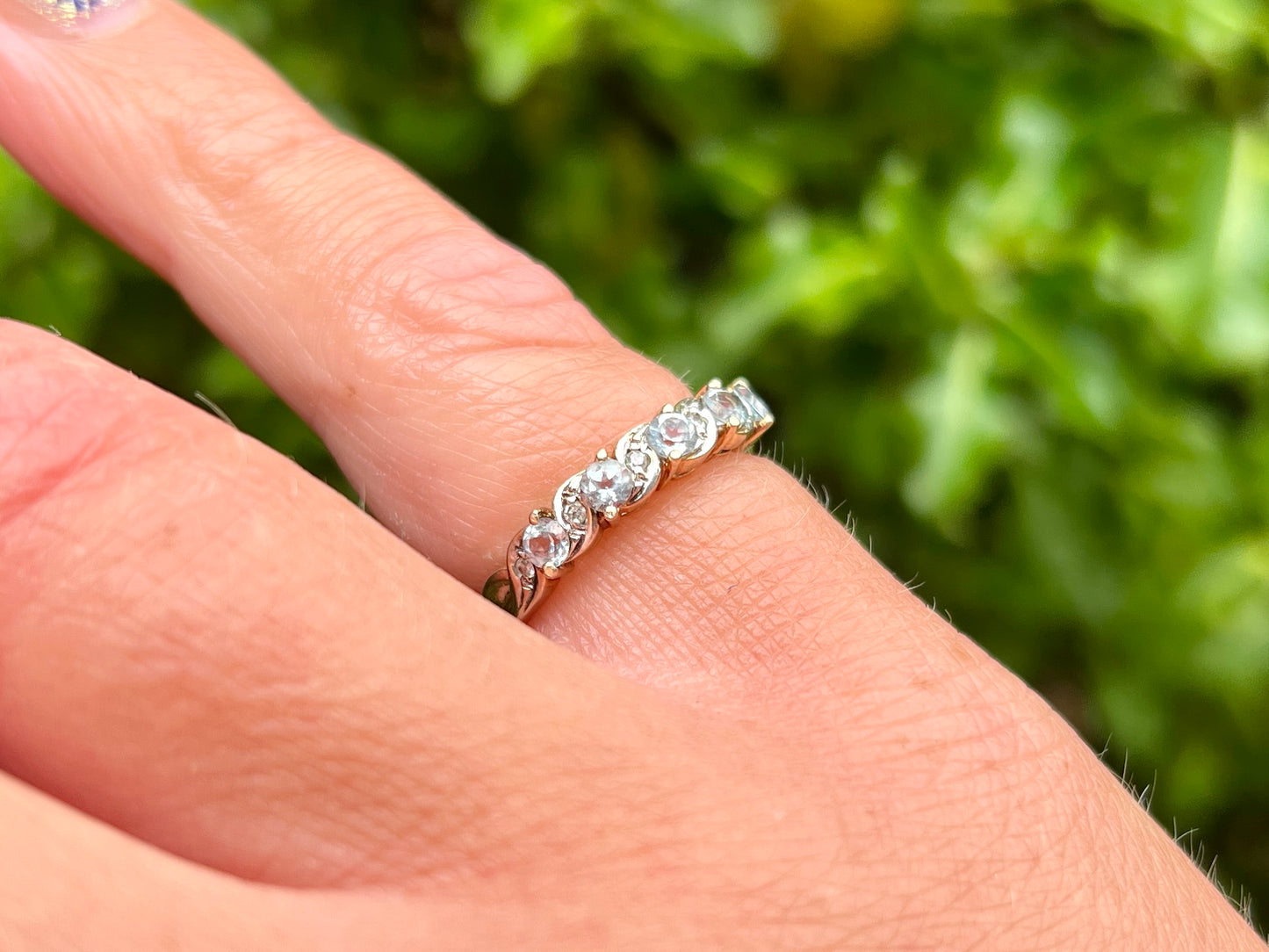 9ct Gold Topaz & Diamond Ring