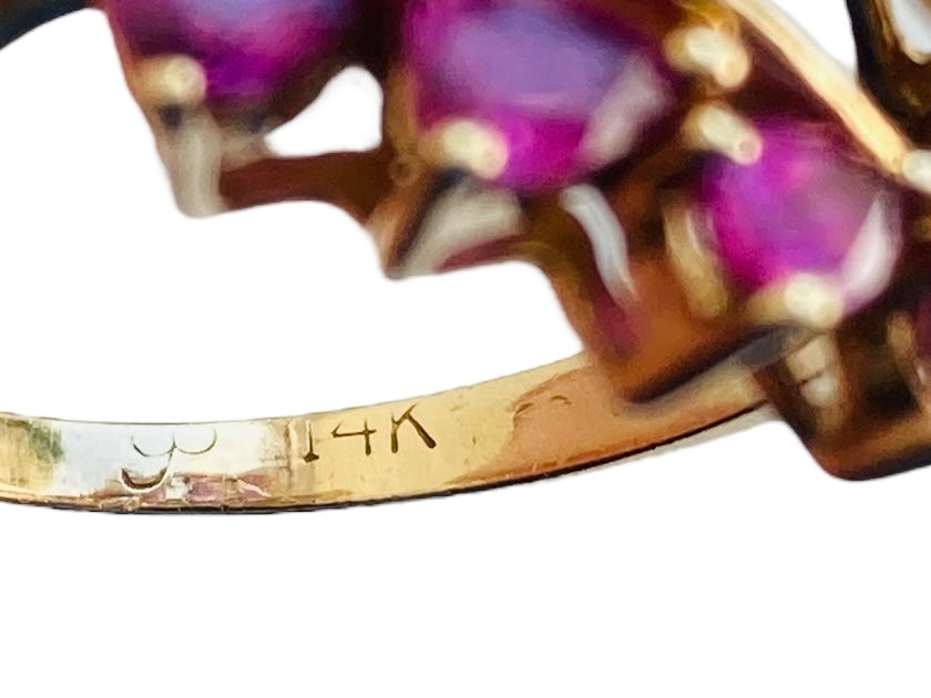 14ct Gold Ruby & Diamond Ring