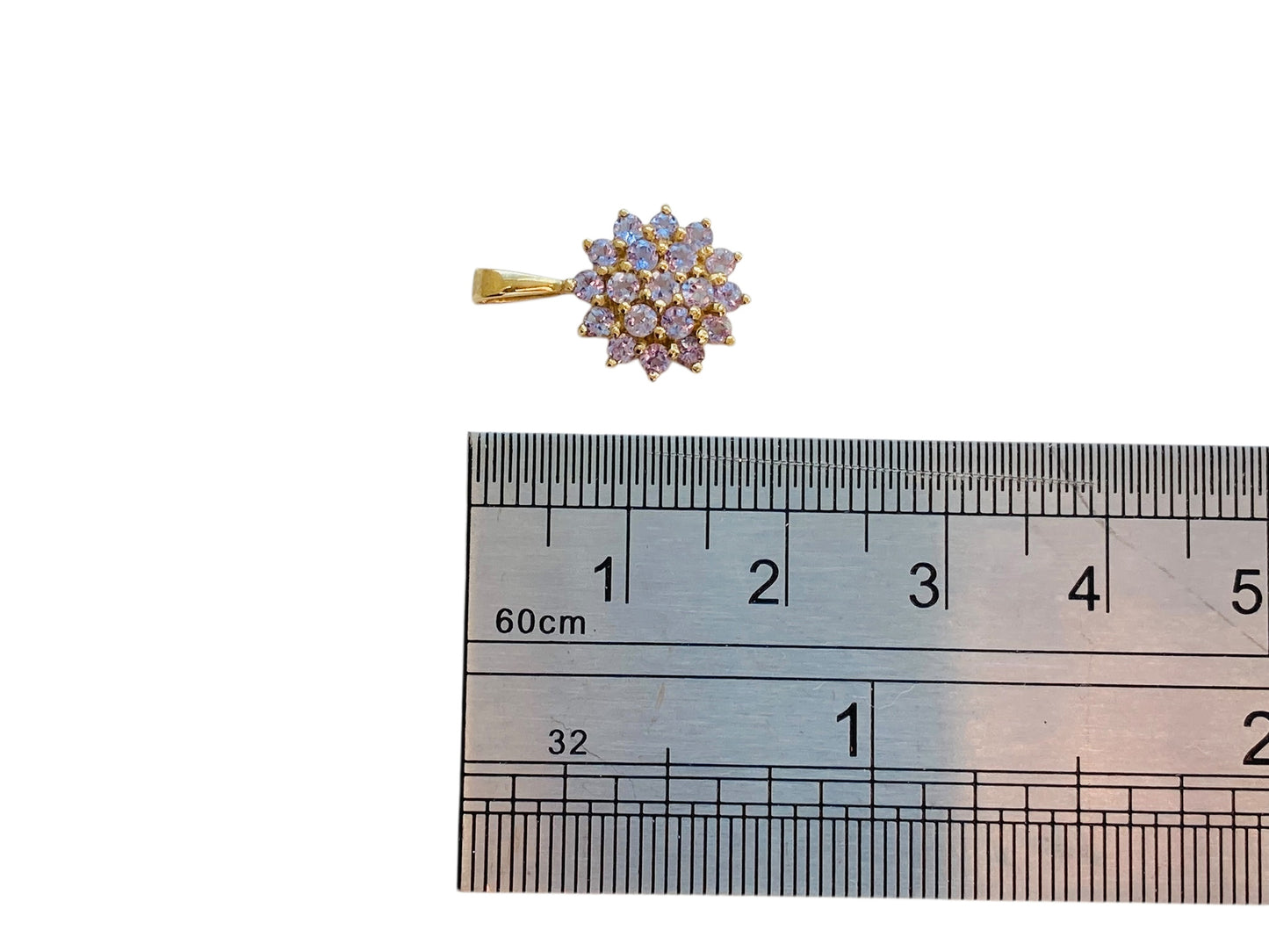 9ct Gold Tanzanite Cluster Pendant