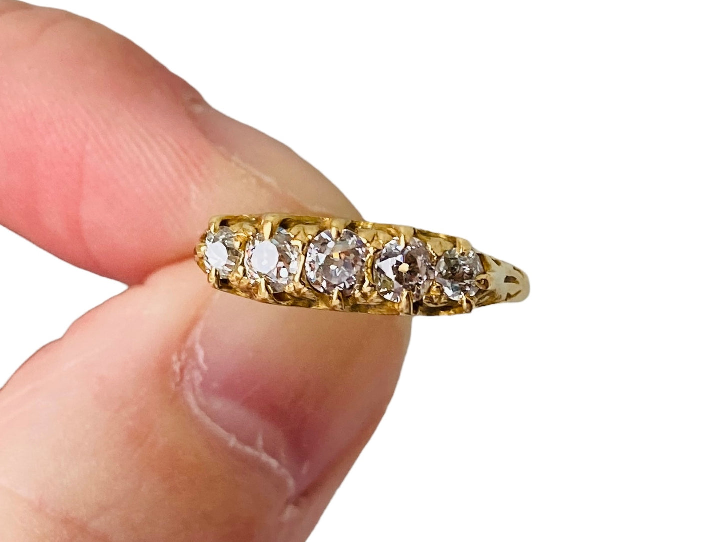 Antique 18ct Gold Five-Stone Diamond Ring