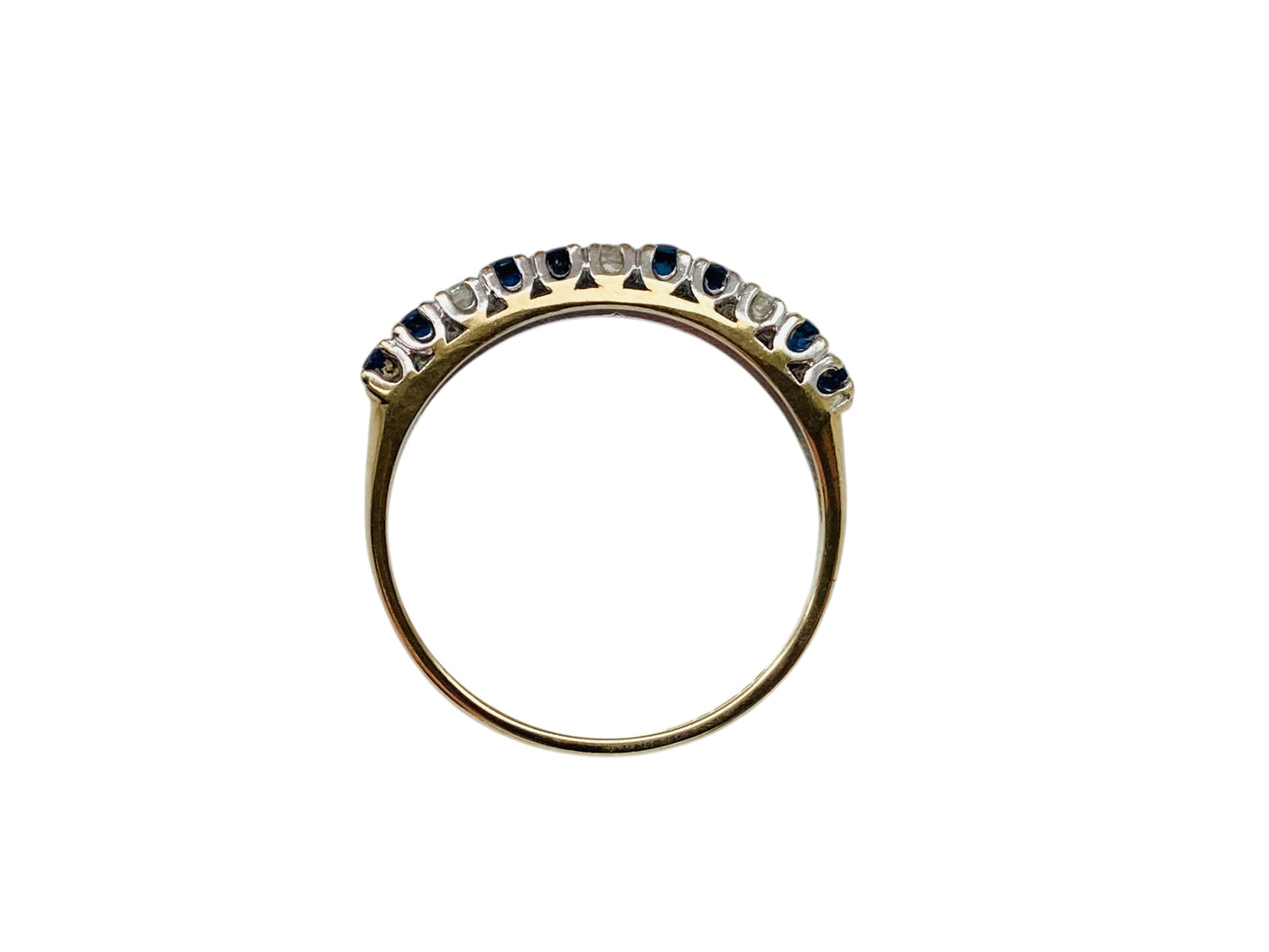 Vintage 9ct Gold Sapphire & Diamond Ring