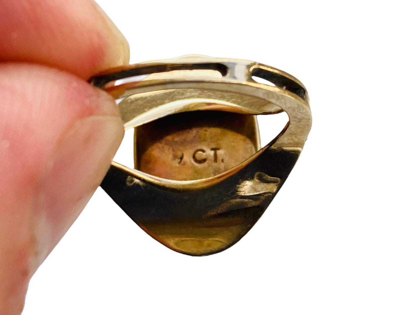 Vintage 9ct Gold Tigers Eye Ring