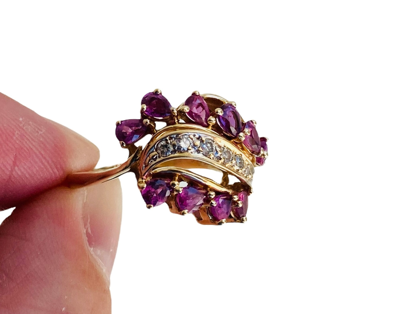 14ct Gold Ruby & Diamond Ring