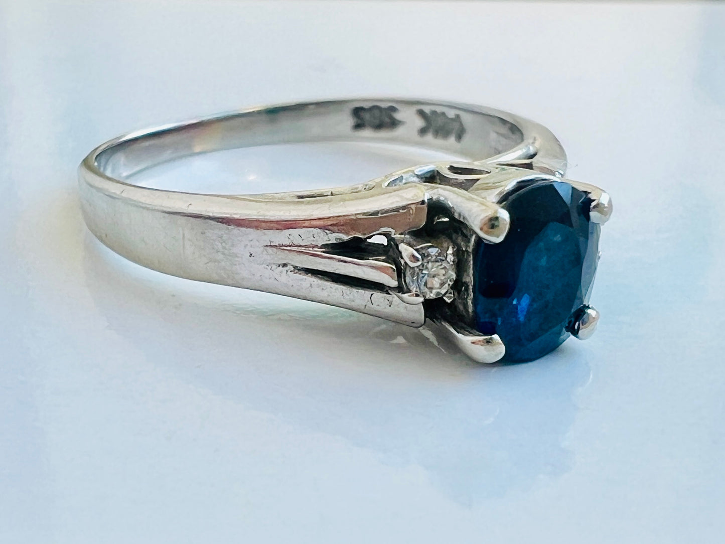 14ct Gold Sapphire & Diamond Ring