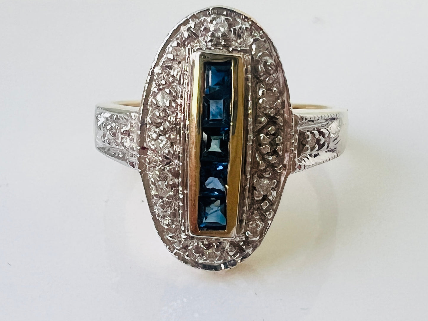 9ct Gold Sapphire & Diamond Ring