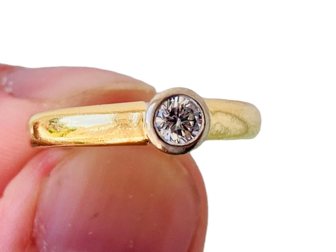 18ct Gold Diamond Solitaire Ring