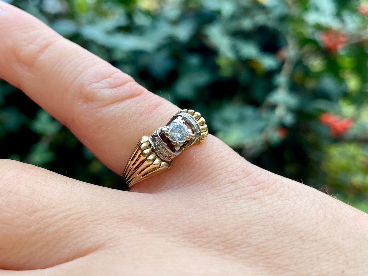 Vintage 14ct Gold Diamond Ring