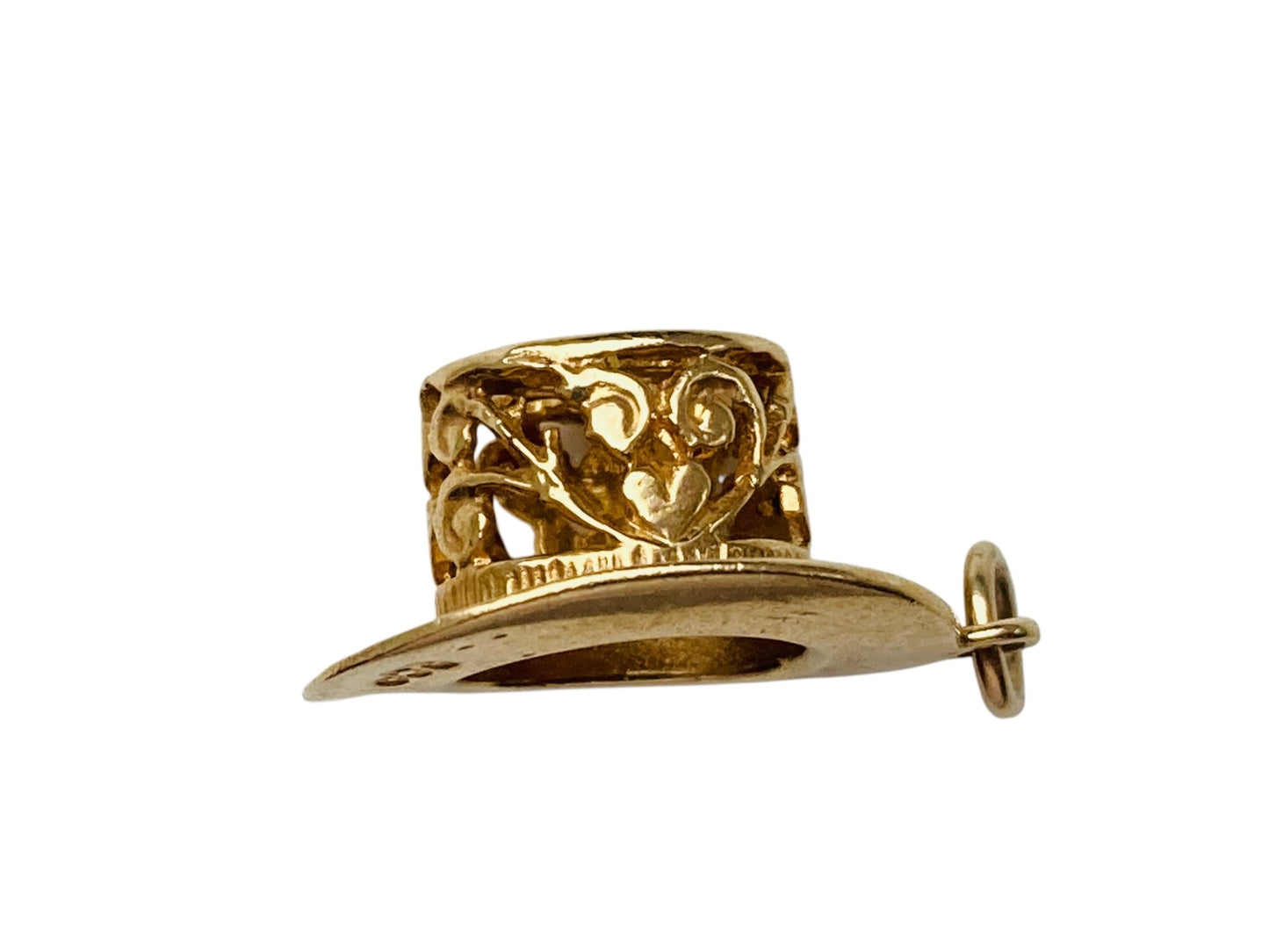 Vintage 9ct Gold Top Hat Pendant or Charm